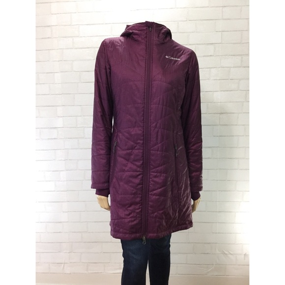 columbia heavenly hooded jacket dark plum